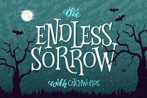 Endless Sorrow, a Font by artimasa
