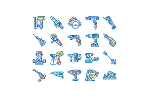 Tools For Building And Repair Icons, an Object Illustration by pikepicture