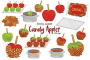 Candy Apples Clipart, a Food Illustration by SugarPickle Clip Art (Thumbnail 1 of 3)