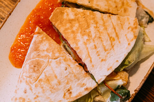 Tortilla food sliced served burrito grilled meal, a Food & Drink Photo by Photo Drive Studio