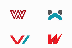 Initial letter W logo Vector, an Object Graphic by T.Vooka