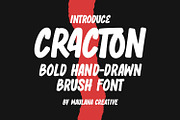 Cracton Bold Hand Drawn Brush Font, a Handwritten Font by Maulana Creative (Thumbnail 1 of 7)
