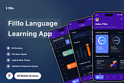 Filllo Language Learning App UI Kit, an UI Kit Template by floxui (Thumbnail 1 of 8)