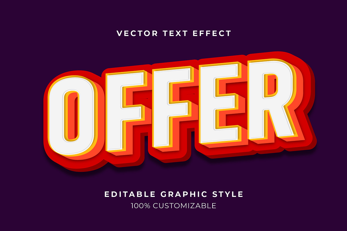 Bold Layered 3D Text Effect