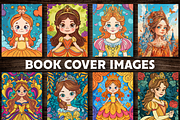 Beautiful Cute Princess Coloring Pag, a Person Illustration by Design Station (Thumbnail 3 of 5)