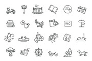 City Park Icons Set, an Outline Icon by Tettygreen (Thumbnail 2 of 2)