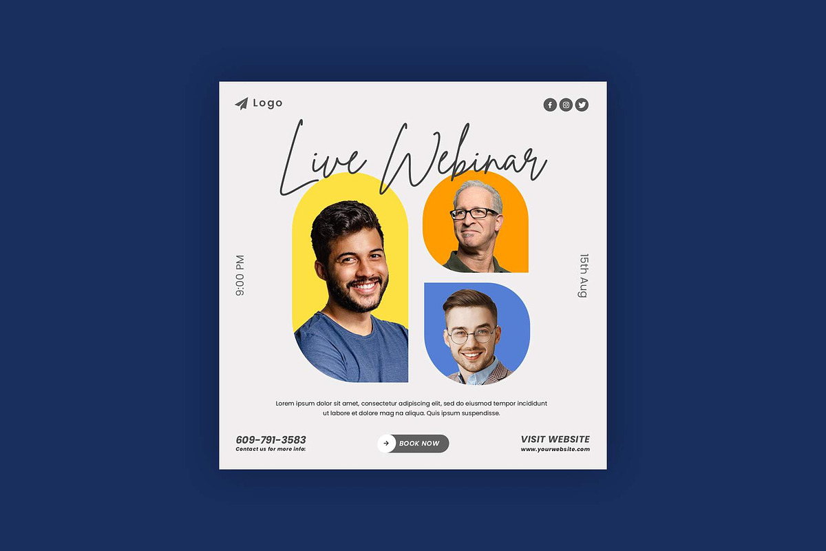 Podcast Social Media Post Bundle, a Social Media Template by Saman Osama (Photo 7 of 12)