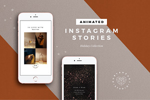 ANIMATED Holiday Instagram Stories, a Social Media Template by Ruby&Heart Studio
