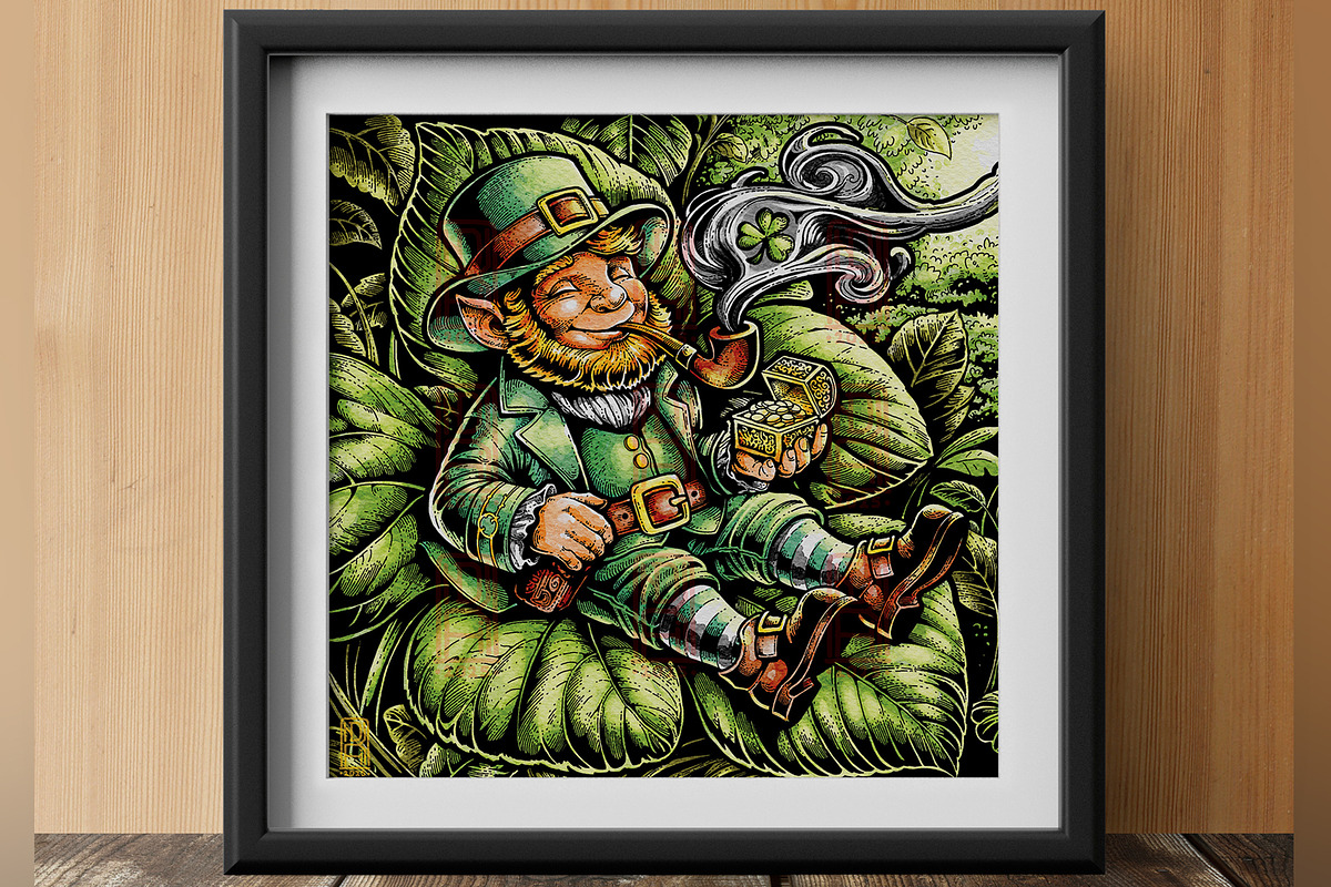 Watercolor Fantasy Creature, Leprech, a Person Illustration by NStudio (Photo 3 of 6)