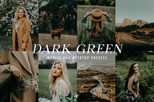 10 Dark Green Lightroom Presets