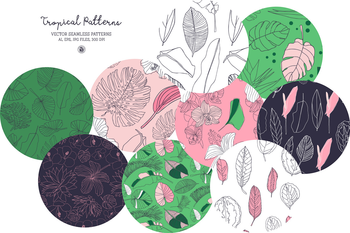 Tropical Patterns, a Pattern Graphic by Bloomart Studio (Photo 6 of 6)