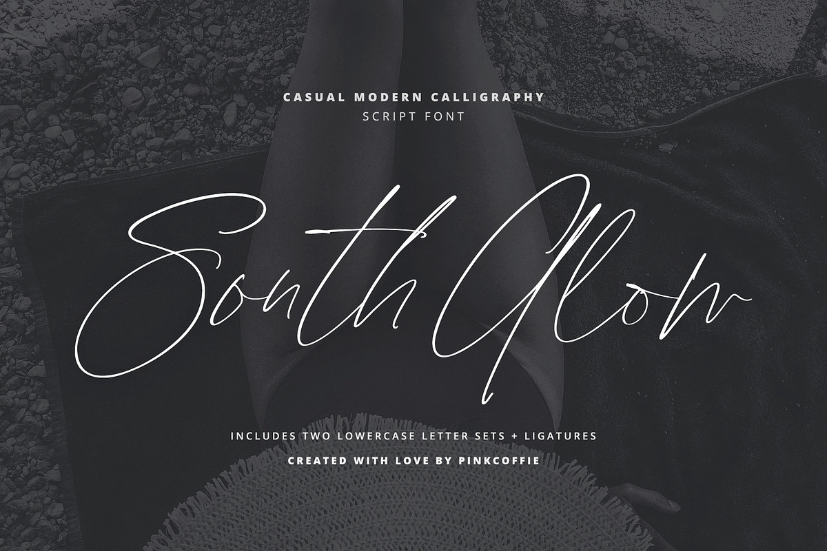 South Glow | Casual Chic Calligraphy, a Script Font by Pink Coffie (Photo 16 of 16)