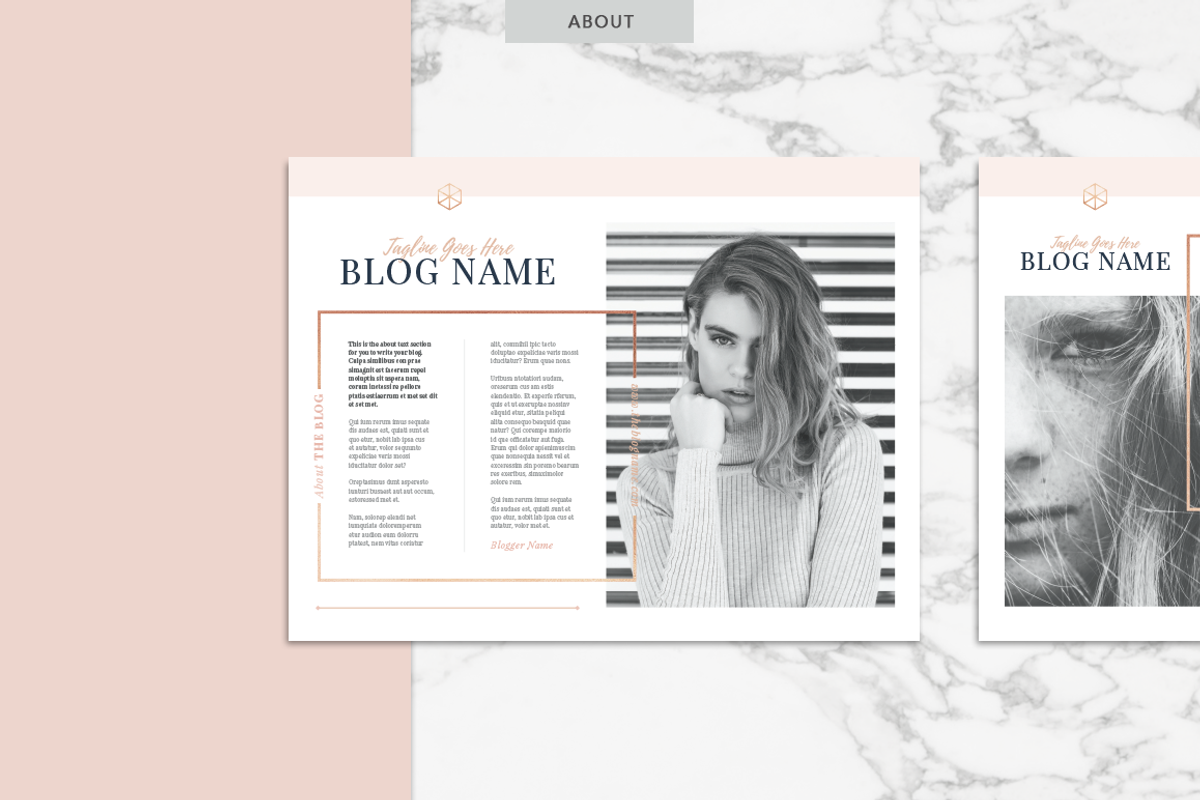 ROSE GOLD | Blog Media Kit, a Resume Template by Marigold Studios (Photo 3 of 9)