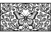 Decorative Floral Panel Vector Set, a Decorative Illustration by Designer_Momina (Thumbnail 11 of 20)