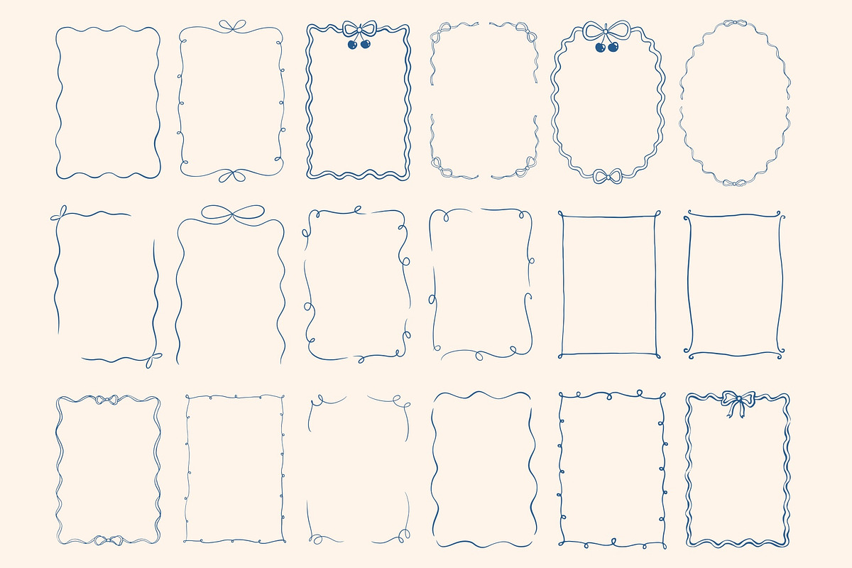 Frames & Bows Procreate Stamps, a Brushes & More by Veronika Gotovceva (Photo 2 of 7)