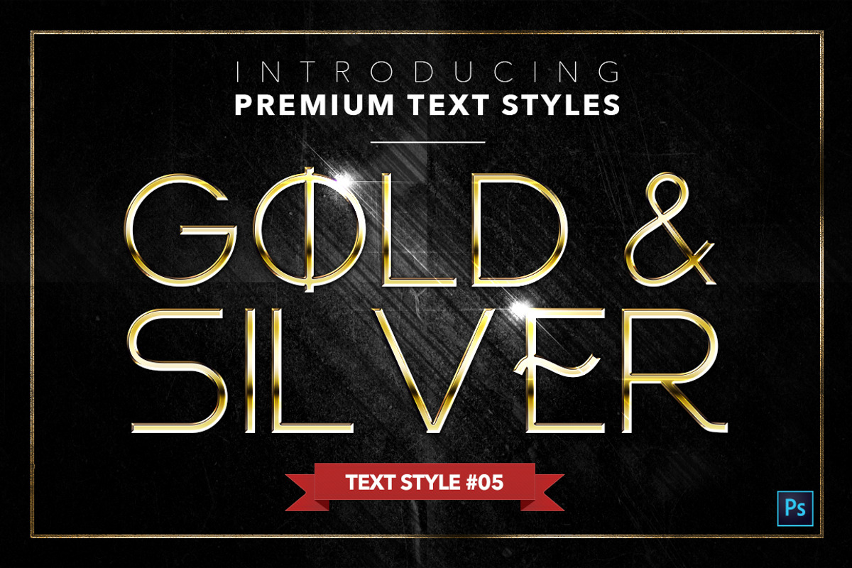 Gold & Silver #4 - 20 Text Styles, a Layer Style Add-On by Jonas Stensgaard (Photo 6 of 23)