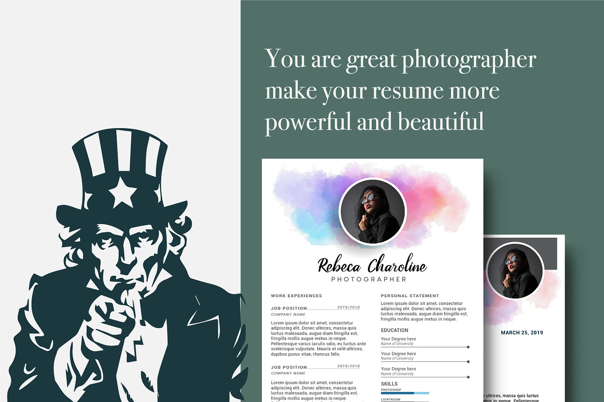 Resume Template - Rebeca, a Resume Template by OtpirusGraphic (Photo 4 of 5)