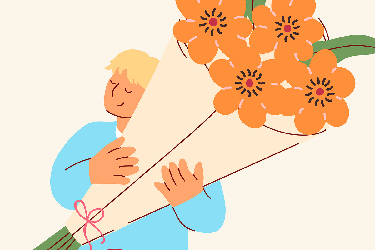 Love in the Air Romantic Vector Kit, a Person Illustration by Volha Studio (Photo 8 of 11)
