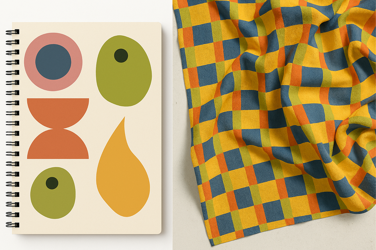 Retro Abstract  Shapes & Patterns, a Graphic by OREHOVKA (Photo 3 of 3)