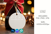 Wine Bottle Ornament Mockup, a Merchandise Mockup by EmpaviMockups (Thumbnail 1 of 6)