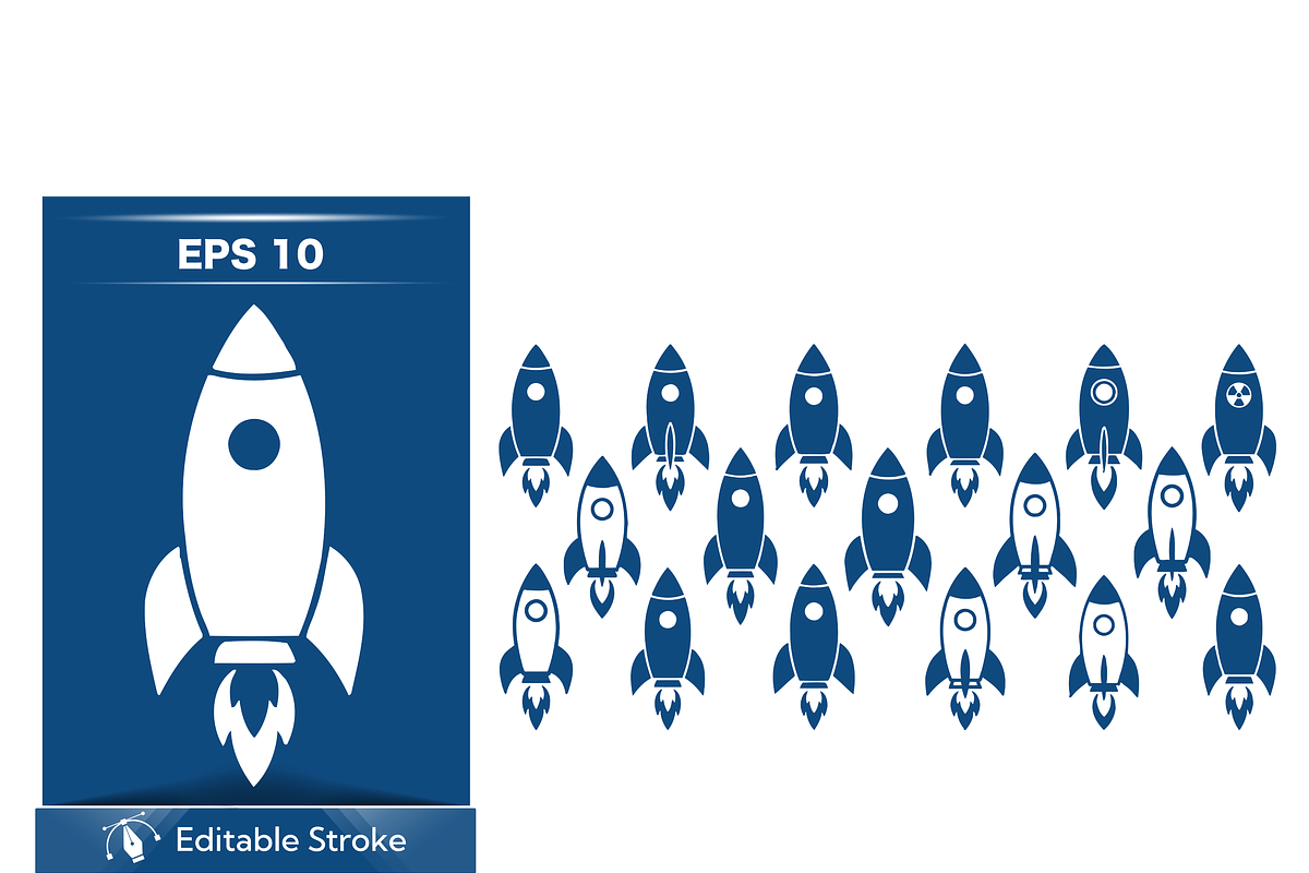 Dynamic Rocket Icon Vector, a Technology Illustration by CarWrap design (Photo 1 of 4)