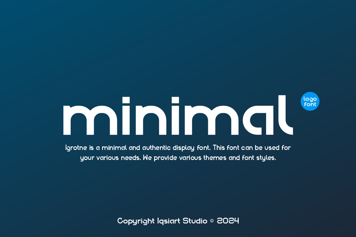 Igrotne - Corporate Logo Font, a Sans Serif Font by Iqsiart Studio (Photo 6 of 11)