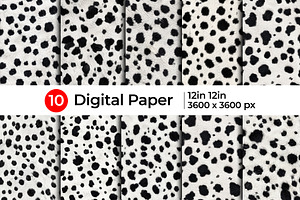 Realistic Dalmatian Fur Texture