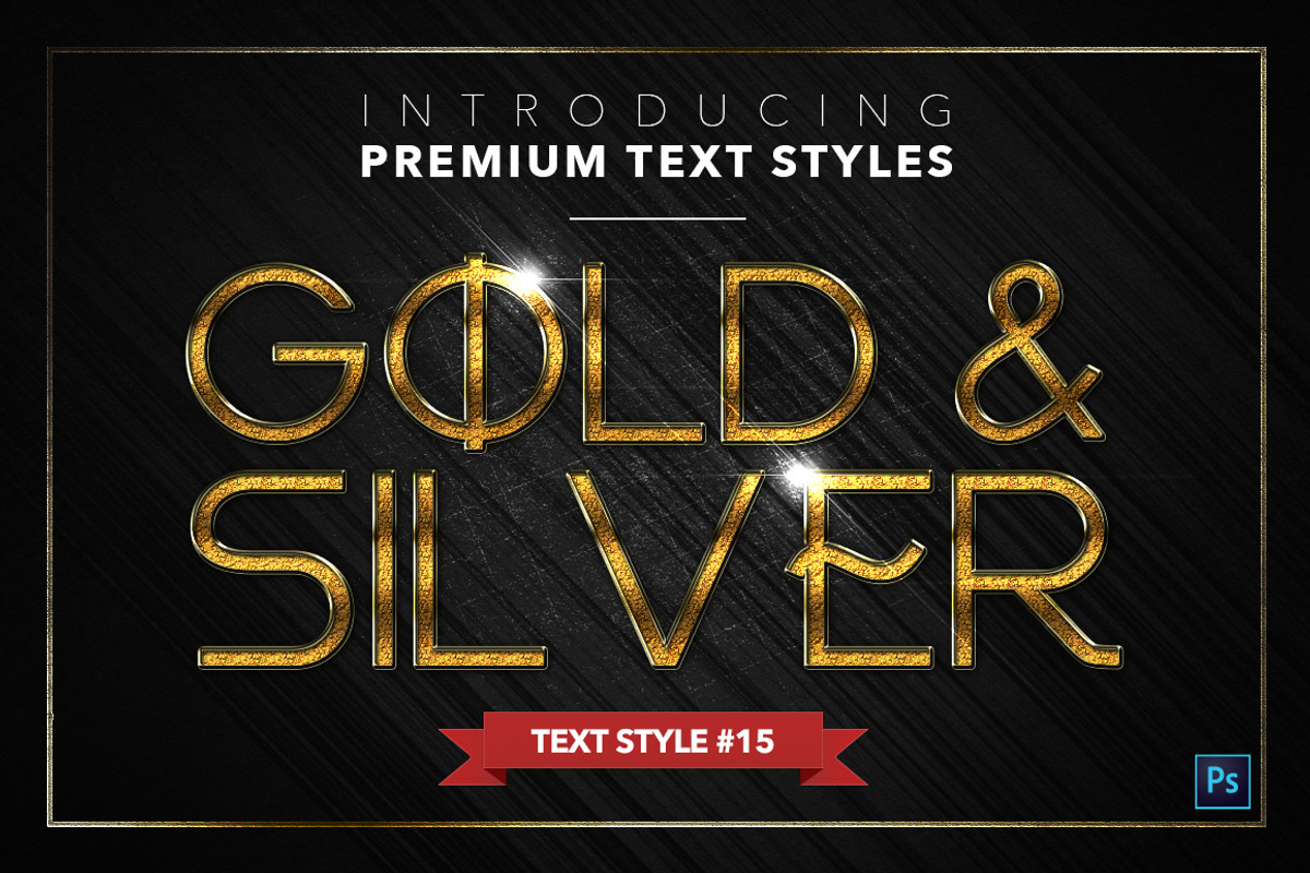 Gold & Silver #5 - 15 Text Styles, a Layer Style Add-On by Jonas Stensgaard (Photo 16 of 18)