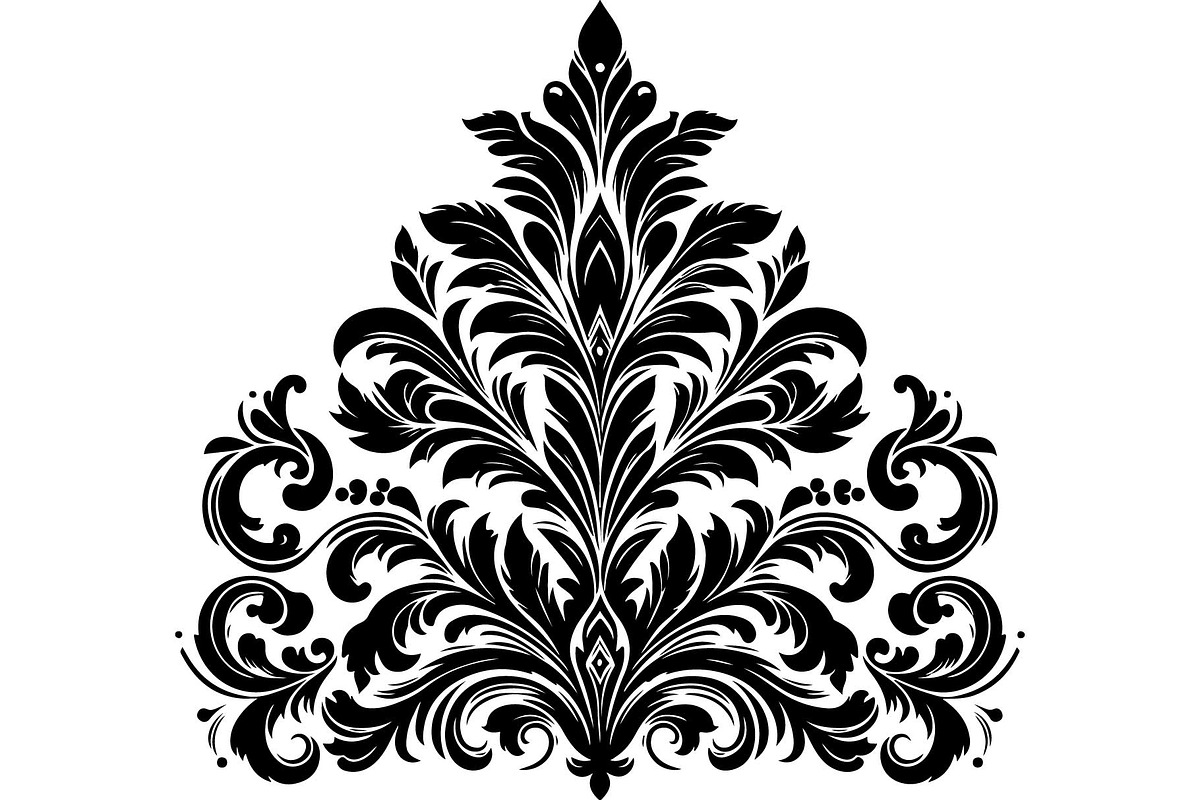 Baroque Black Floral Ornament Set, an Object Graphic by Designer_Momina (Photo 11 of 13)