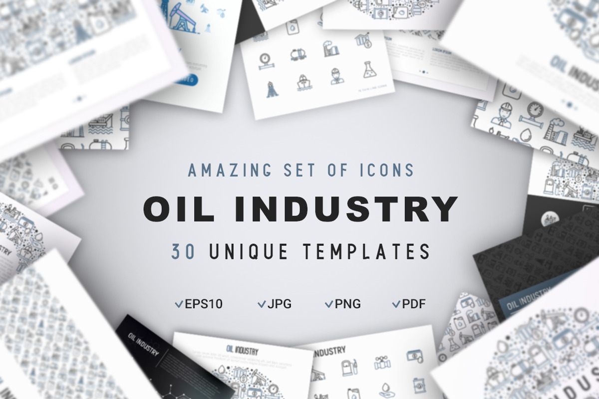 Oil Industry Icons Set | Concept, an Outline Icon by Alex Blogoodf (Photo 2 of 9)