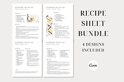Minimal Recipe Template Canva, a Card Template by OrganizationOasisRo (Thumbnail 1 of 10)