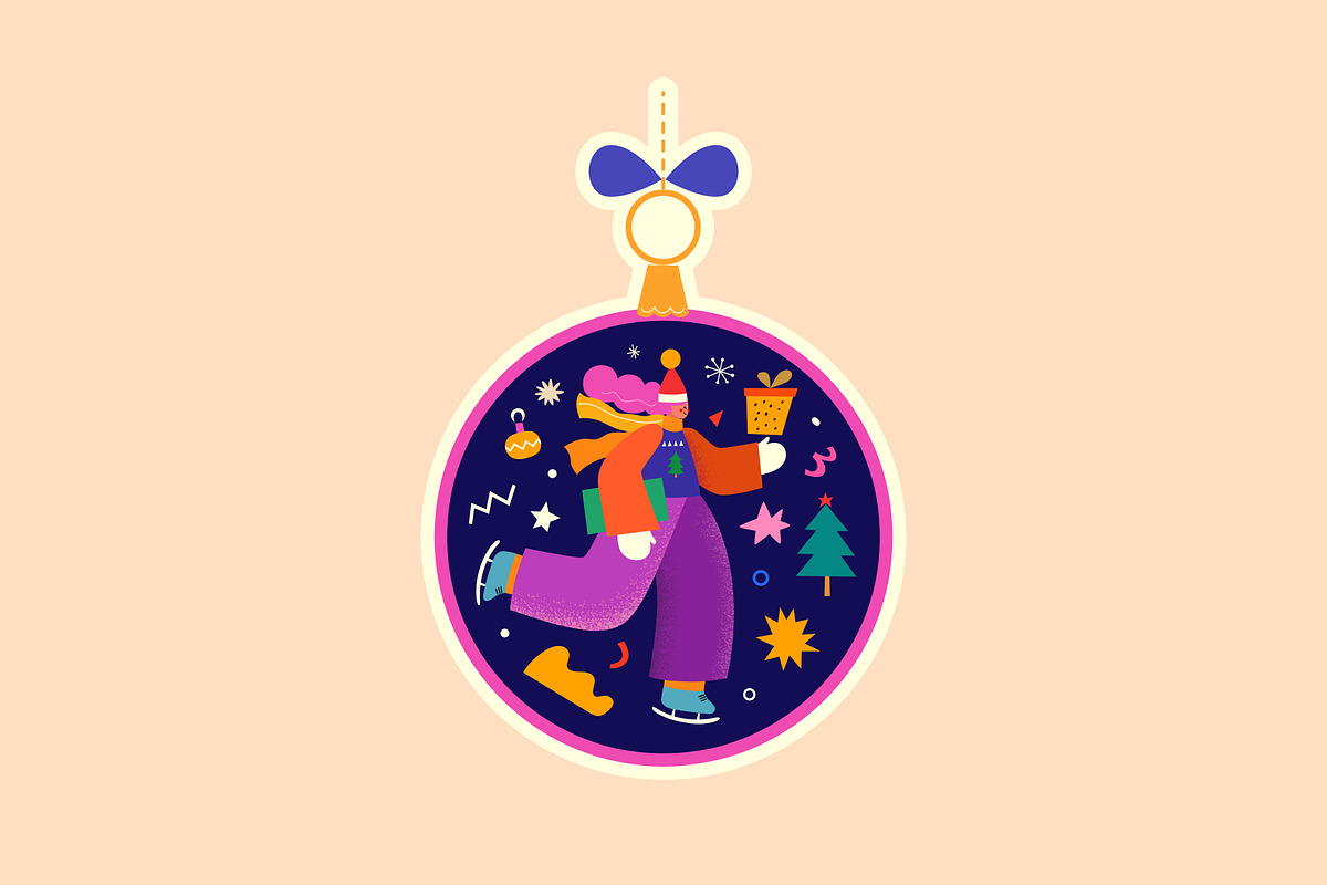 Merry Christmas and Happy New Year!, a Seasonal Illustration by MoleskoStudio (Photo 26 of 27)