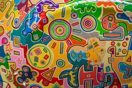 Texture of handmade multicolor drawings, an Abstract Photo by rubenchase