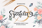 Syafila Script, a Script Font by Nowlystudios (Thumbnail 1 of 8)