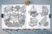 Dessert. Graphic illustrations set, a Decorative Illustration by Color and Decor (Thumbnail 5 of 7)