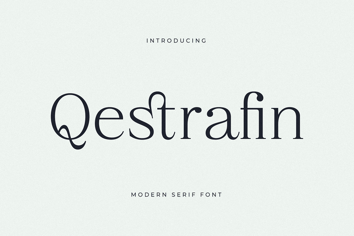 Qestrafin Modern Serif Font, a Serif Font by Letterena Studios (Photo 1 of 15)