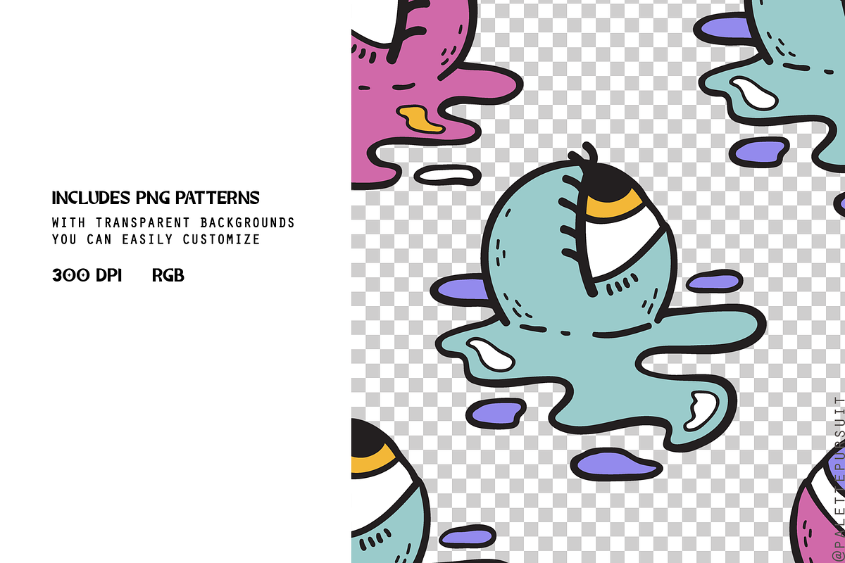 Weird Love Pattern & Clipart Set, a Pattern Graphic by Palette Pursuit (Photo 3 of 5)