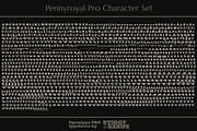 Pennyroyal Pro, a Font by Stiggy & Sands (Thumbnail 9 of 9)
