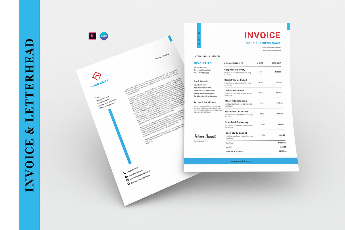 Business Invoice & Letterhead, a Stationery Template by Design Zone (Photo 1 of 6)