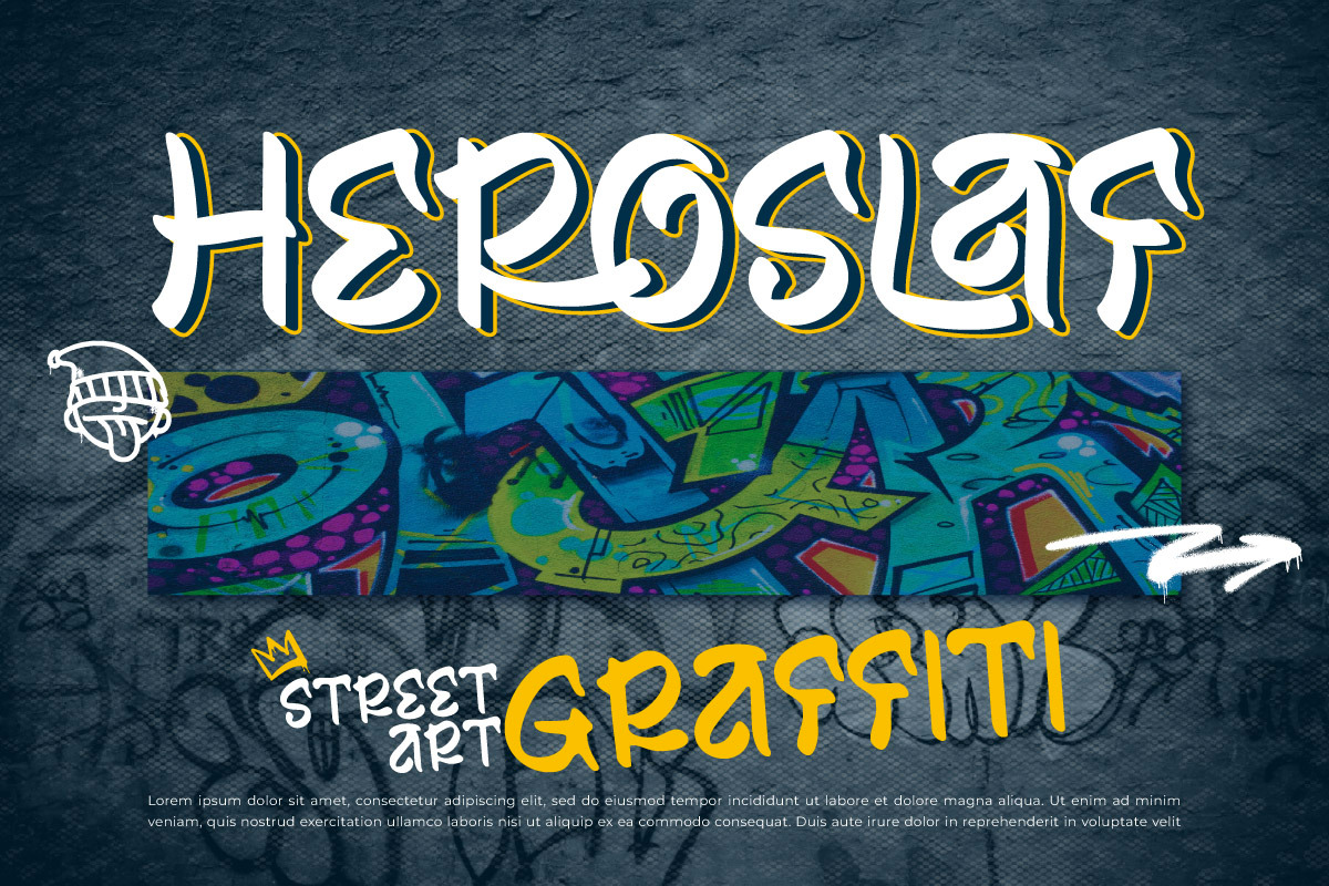 Jagrof - Graffiti Display Font, a Handwritten Font by twinstd (Photo 4 of 7)