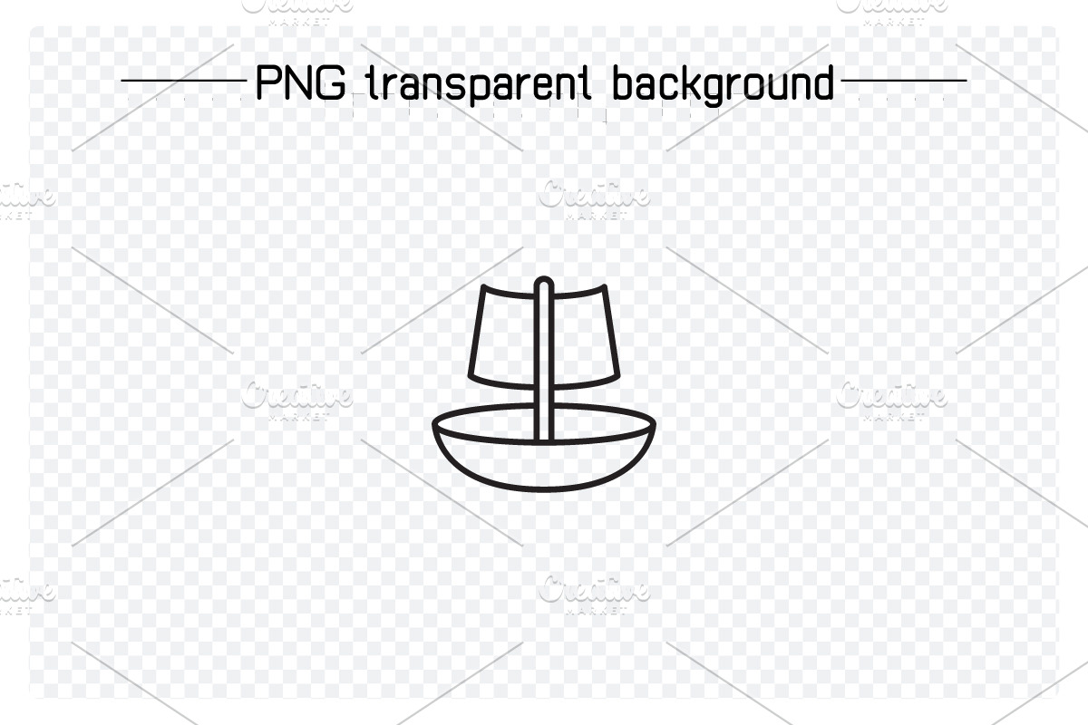 Sailboat Ship and Ferry Icons, an Outline Icon by Designfour (Photo 2 of 6)