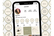 100 Yoga Story Highlight Covers, a Social Media Template by PatternLab. (Thumbnail 4 of 9)