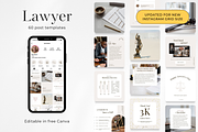60 Lawyer Social Media Posts, a Social Media Template by PatternLab. (Thumbnail 1 of 9)