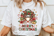 Merry Christmas messy bun png, an Illustration by DreamCafeArt (Thumbnail 2 of 7)