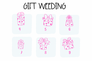 Gift Weeding Symbols Fonts