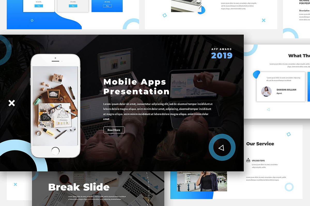 Mobile App Powerpoint Proposal, a Presentation Template by Giant Design