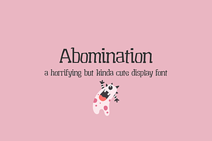 Abomination Halloween Font
