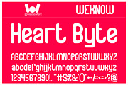 Heart Byte font, a Sans Serif Font by weknow (Thumbnail 1 of 8)