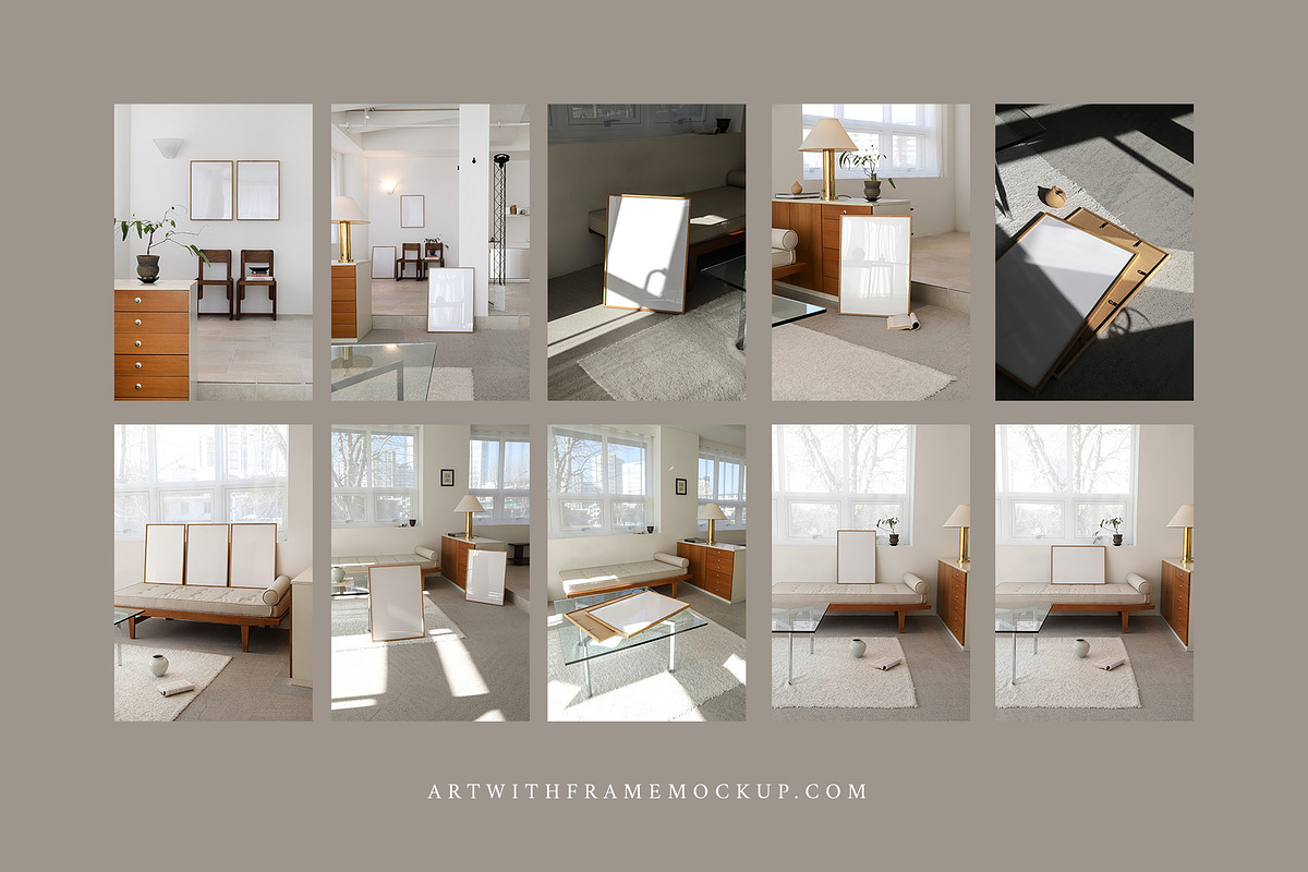 51 Frame Mockups - Vintage Furniture, a Product Mockup by ArtwithFrame (Photo 44 of 50)