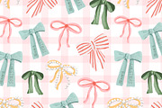 Christmas Seamless Patterns bows, a Pattern Graphic by Pattern + watercolor (Thumbnail 8 of 10)